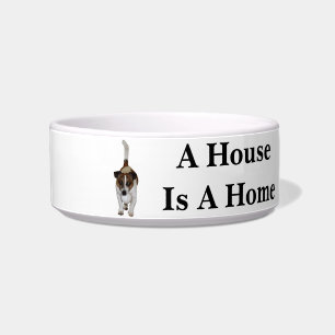 Fox Terrier Feel Like Home, Ceramic Pet Bowl
