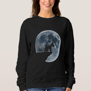 Fox Terrier Halloween Costume Moon Silhouette Sweatshirt