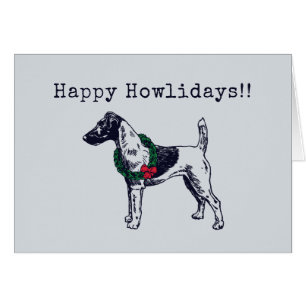 Fox Terrier Holiday Card