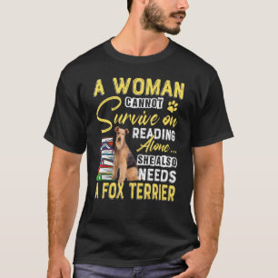 Fox Terrier Lady Cute Doberman Mum Bookworm Dog T-Shirt