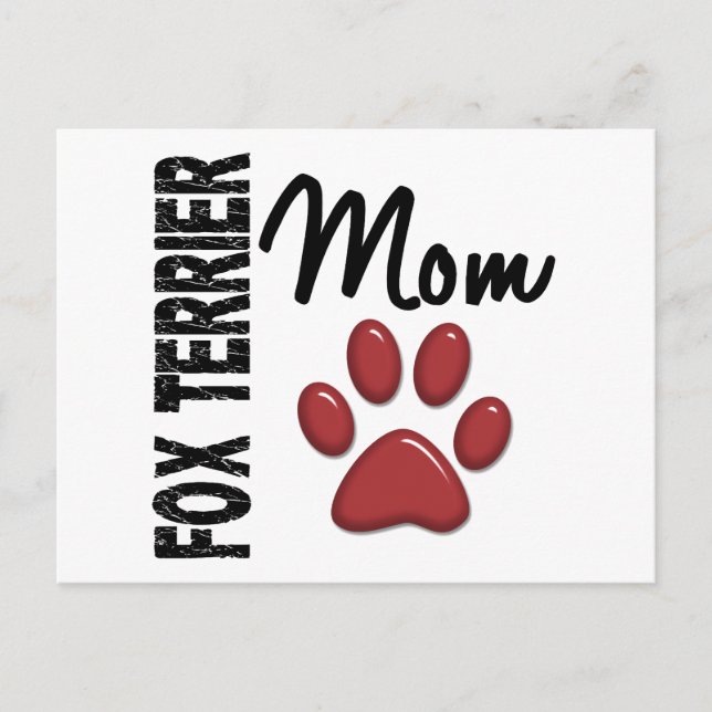Fox Terrier Mum 2 Postcard (Front)