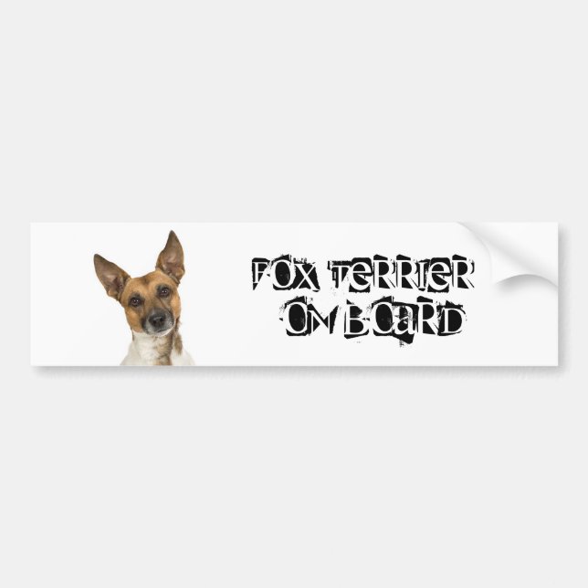 Fox Terrier on Board Bumper Sticker (Front)