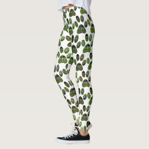 Fox Terrier Paw Prints, Leggings