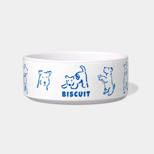 Fox Terrier Personalised Dog Name Bowl