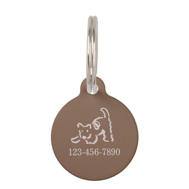 Fox Terrier Personalised Name Dog ID Tag (Back)