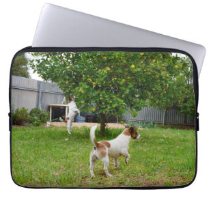 Fox Terrier Playtime, 13 inch Laptop Sleeve. Laptop Sleeve