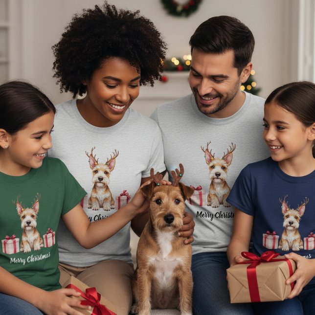 Fox Terrier Reindeer T-Shirt (Creator Uploaded)