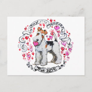 Fox Terrier Sweetheart Postcard