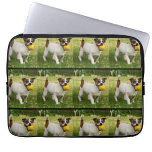 Fox Terrier Wanna Play Ball, Laptop Sleeve