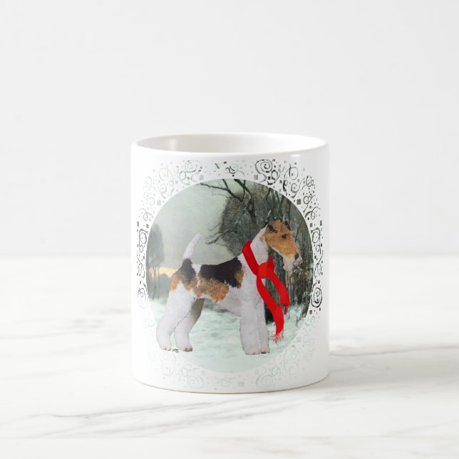Fox Terrier Winter Coffee Mug (Center)