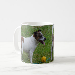 Fox Terrier With His Ball, Coffee Mug