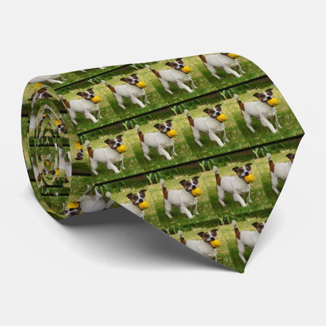 Fox Terrier With His Ball Pattern,  Tie (Rolled)