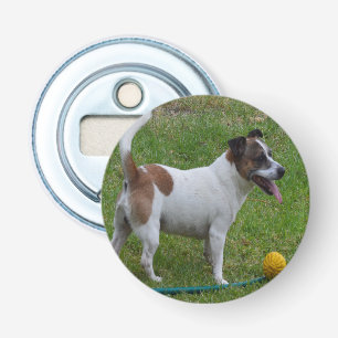 Fox Terrier With His Yellow Ball, Bottle Opener