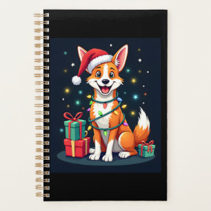 Fox Terrier Xmas Lighting Santa Fox Terrier Dog Ch Planner
