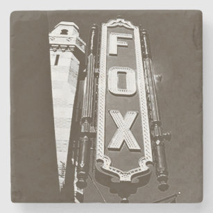 Fox Theatre, Atlanta Coasters, B/W Stone Coaster