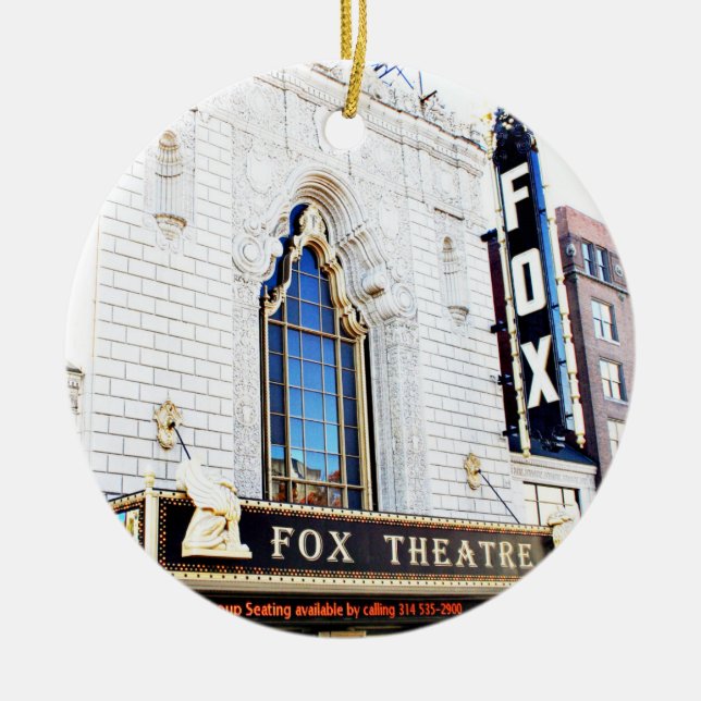 Fox Theatre, St Louis, Christmas Ornament, Ceramic Ornament (Front)