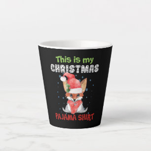 Fox This Is My Christmas Pajama Shirt T-Shirt Fox Latte Mug