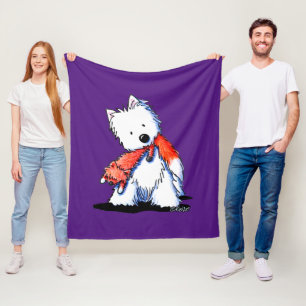 Fox Toy Westie Terrier Fleece Blanket