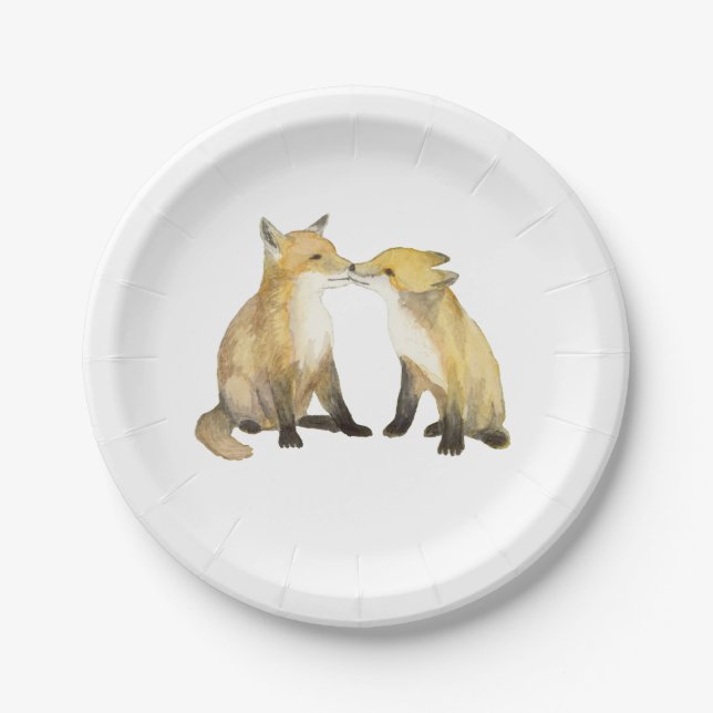 Fox Twins Paper Plate (Front)