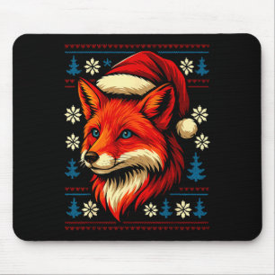 Fox Ugly Christmas Sweater  Mouse Pad