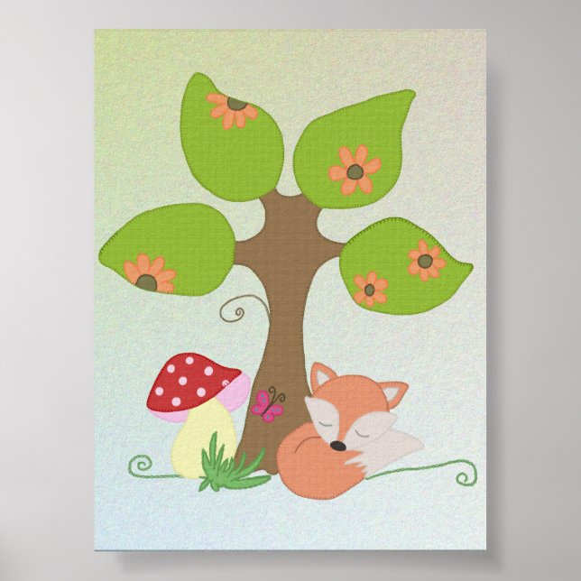 fox under tree poster (Front)
