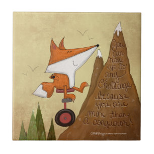 Fox Unicyclist-More Than a Conqueror Tile