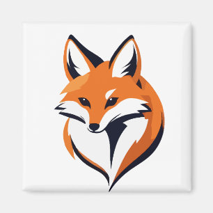 Fox Vector Art Animal Modern Urban City Graphic Magnet