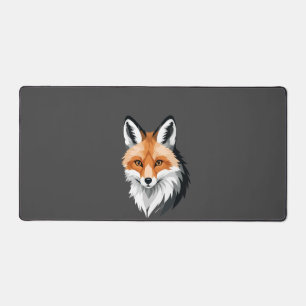 Fox Vector Graphic Art Portrait Animal Spirit Wild Desk Mat