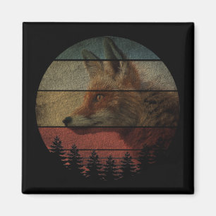 FOX VINTAGE PAINTING STYLE MAGNET