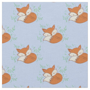 Fox Watercolor Baby Room Decor Woodland Animal Fabric