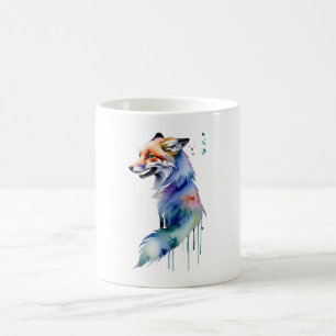 Fox Watercolour Illustration Cute Woodland Animal Coffee Mug