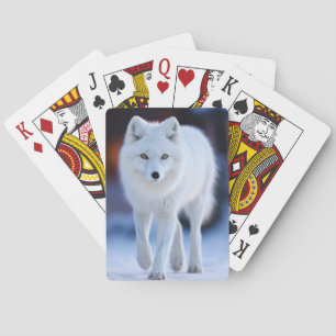 Fox Wildlife Animal On Street Outdoors Playing Cards