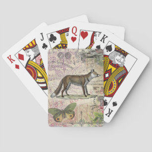 Fox Wildlife Vintage Animal Illustration  Playing Cards
