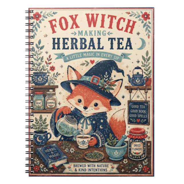 Fox Witch Brewing Herbal Tea Notebook (Front)