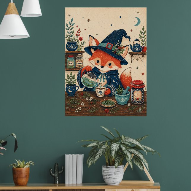 Fox Witch Tea brewer Poster (Living Room 1)