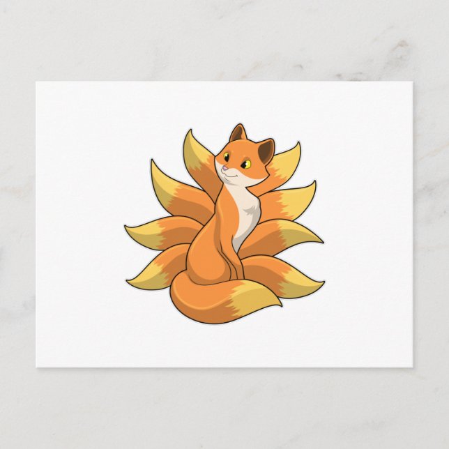 Fox with 9 Fox tails Postcard (Front)