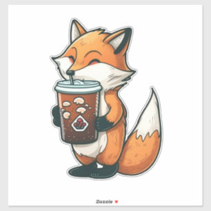 Fox with a cup