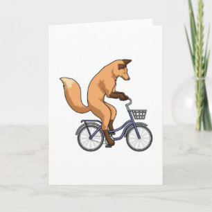 Fox with Bicycle Card
