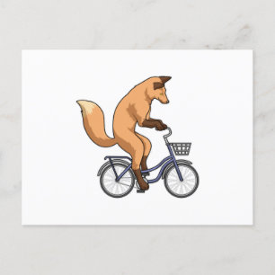 Fox with Bicycle Postcard