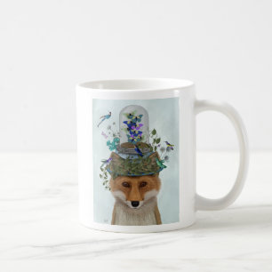 Fox with Butterfly Bell Jar Coffee Mug