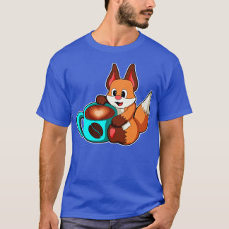 Fox with Cup of Coffee 2 T-Shirt