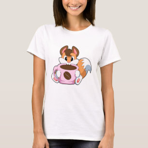 Fox with Cup of Coffee T-Shirt