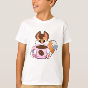 Fox with Cup of Coffee T-Shirt