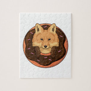 Fox with Doughnut Jigsaw Puzzle
