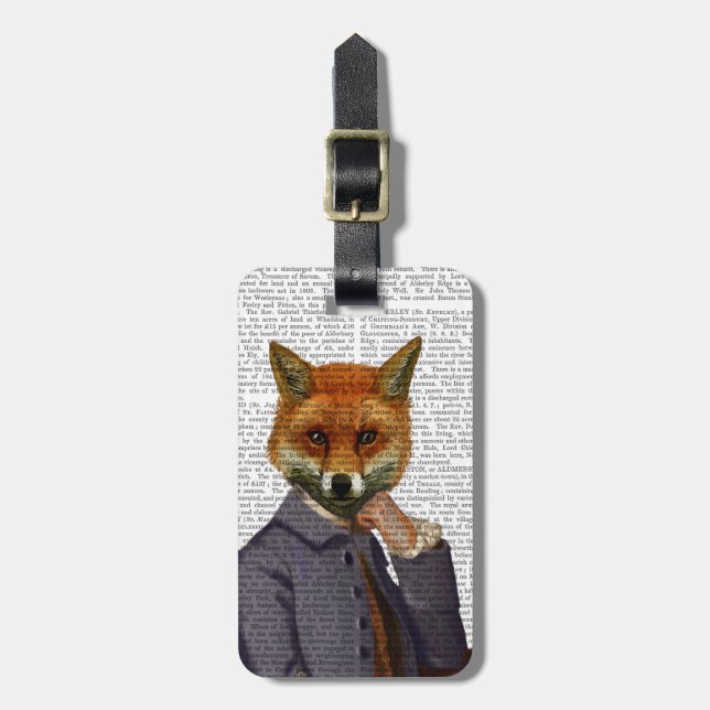 Fox With Flute 2 Luggage Tag (Front Vertical)
