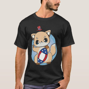 Fox With Football And Serving Pancakes Daily For L T-Shirt