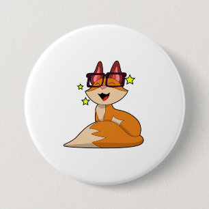 Fox with Glasses 7.5 Cm Round Badge