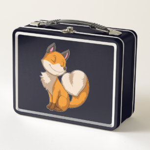 Fox with Heart Metal Lunch Box