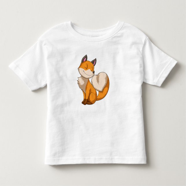 Fox with Heart Toddler T-Shirt (Front)