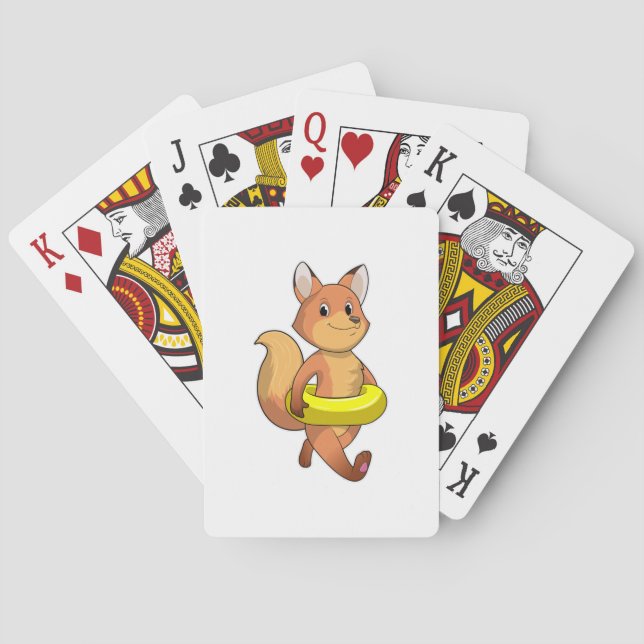 Fox with Lifebuoy Playing Cards (Back)